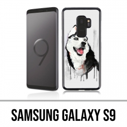 Samsung Galaxy S9 Case - Husky Splash Dog