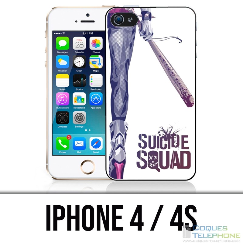 Coque iPhone 4 / 4S - Suicide Squad Jambe Harley Quinn