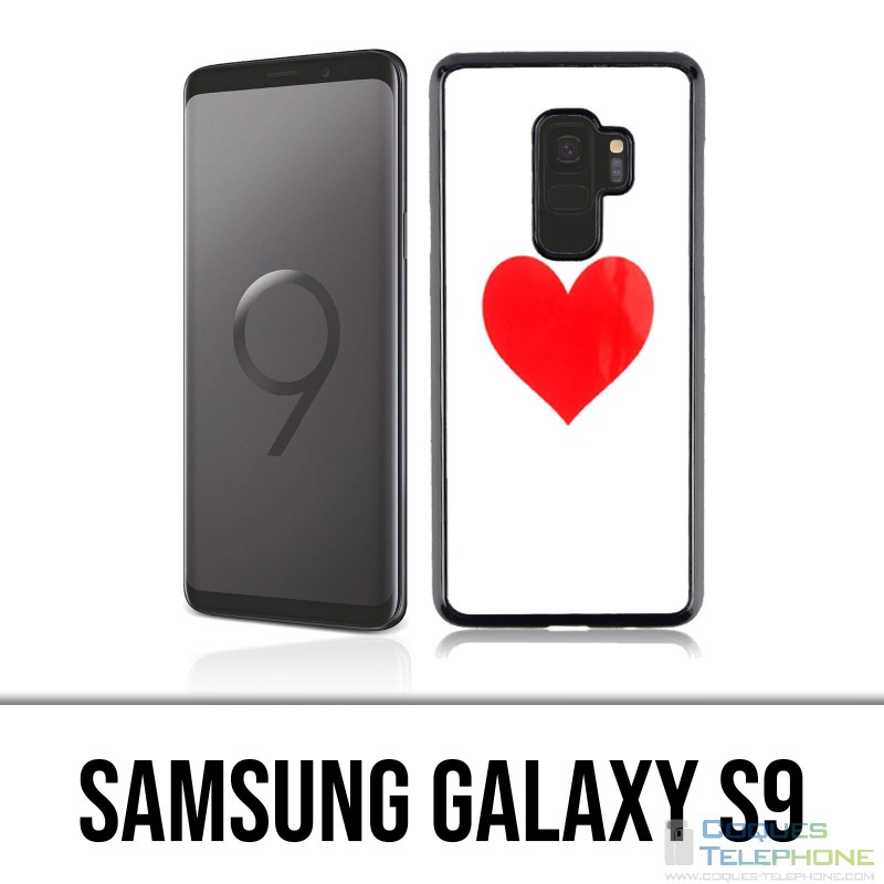Carcasa Samsung Galaxy S9 - Corazón Rojo