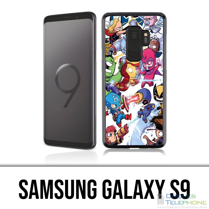 Carcasa Samsung Galaxy S9 - Cute Marvel Heroes