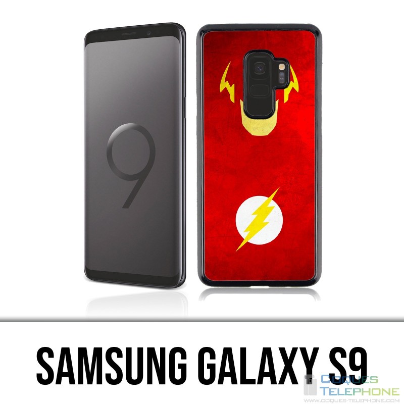 Coque Samsung Galaxy S9 - Dc Comics Flash Art Design