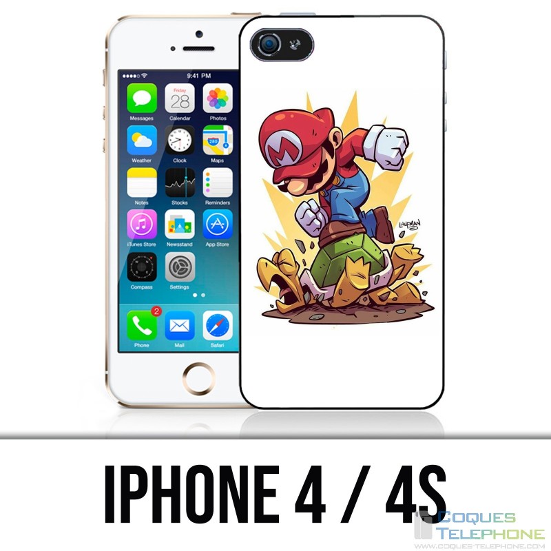 Funda iPhone 4 / 4S - Super Mario Turtle Cartoon