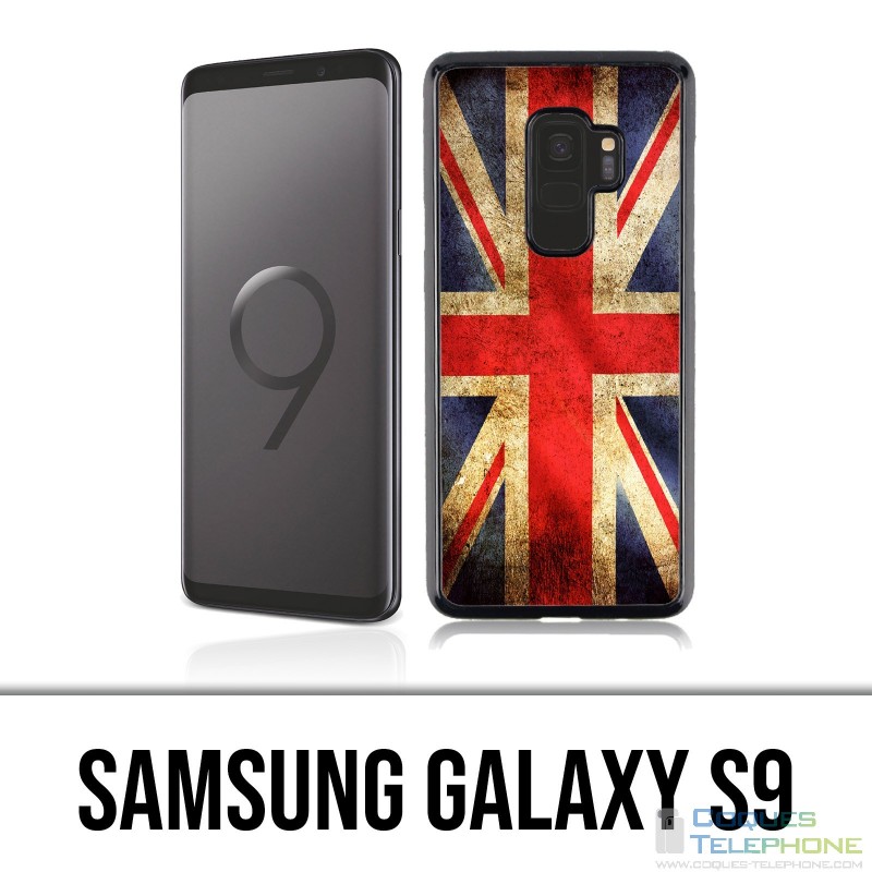 Carcasa Samsung Galaxy S9 - Bandera del Reino Unido Vintage