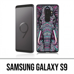 Samsung Galaxy S9 case - Colorful Aztec Elephant