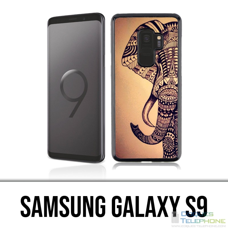 Samsung Galaxy S9 Case - Vintage Aztec Elephant
