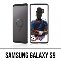 Shell Samsung Galaxy S9 - Fußball Frankreich Pogba Zeichnung