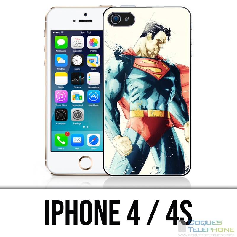 Coque iPhone 4 / 4S - Superman Paintart