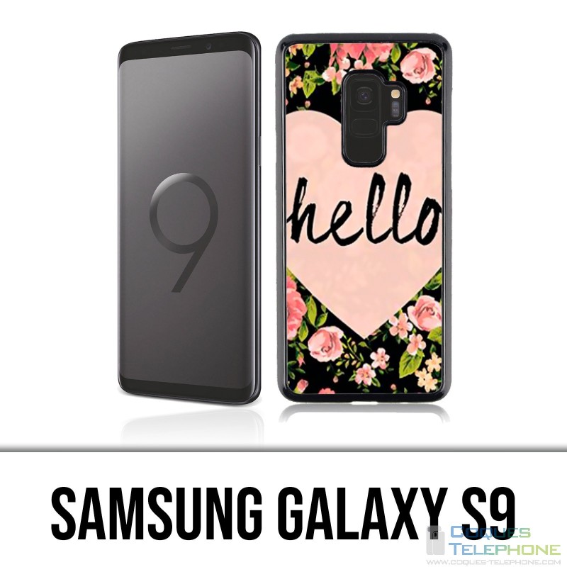 Coque Samsung Galaxy S9 - Hello Coeur Rose