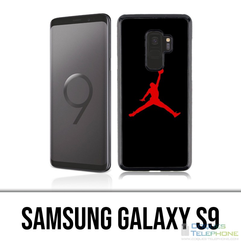 Coque Samsung Galaxy S9 - Jordan Basketball Logo Noir