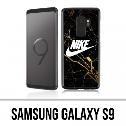 Coque Samsung Galaxy S9 - Nike Logo Gold Marbre