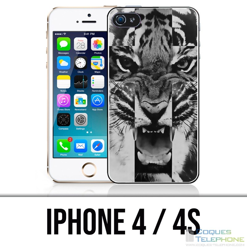Coque iPhone 4 / 4S - Tigre Swag 1