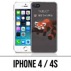 Coque iPhone 4 / 4S - To Do List Panda Roux