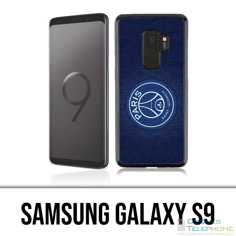 Coque Samsung Galaxy S9 - PSG Minimalist Fond Bleu