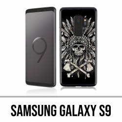 Custodia Samsung Galaxy S9 - Piume testa di teschio