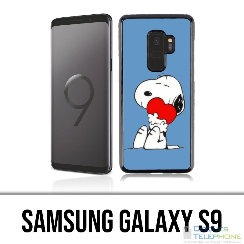 Coque Samsung Galaxy S9 - Snoopy Coeur