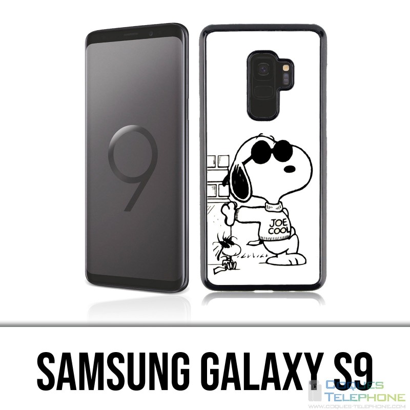 Carcasa Samsung Galaxy S9 - Snoopy Negro Blanco