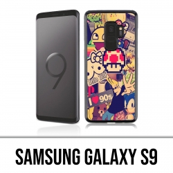 Samsung Galaxy S9 Hülle - Vintage 90S Stickers
