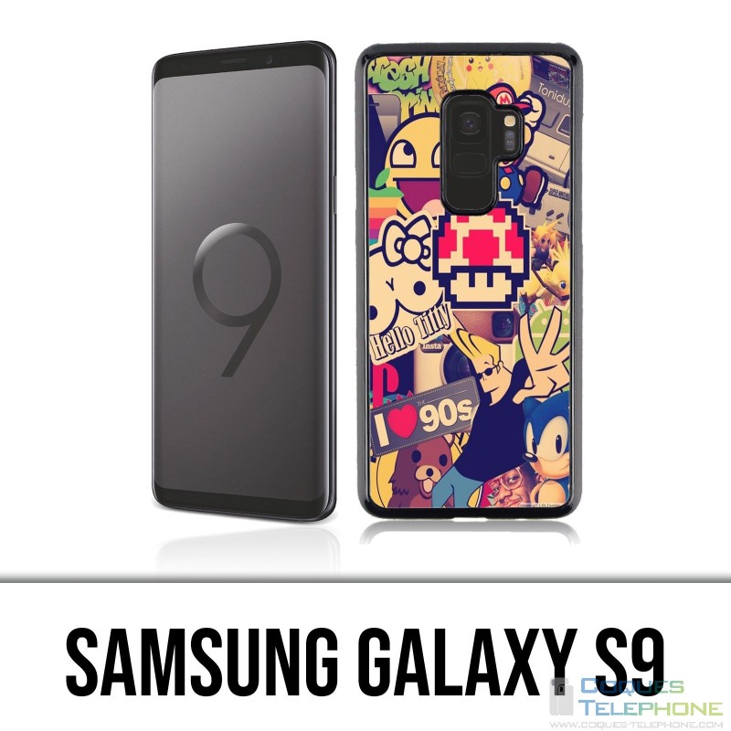 Carcasa Samsung Galaxy S9 - Pegatinas Vintage 90S