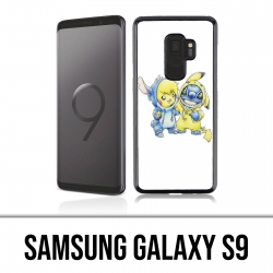 Coque Samsung Galaxy S9 - Stitch Pikachu Bébé