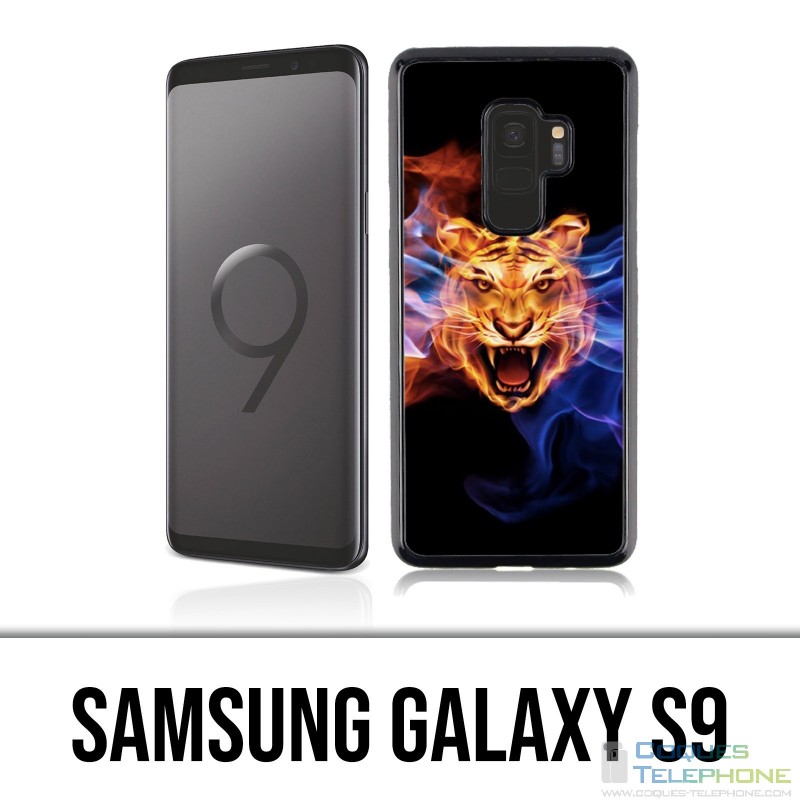 Carcasa Samsung Galaxy S9 - Tiger Flames