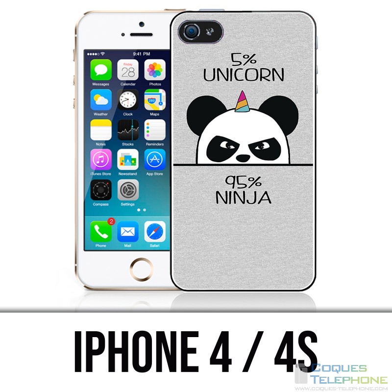 Coque iPhone 4 / 4S - Unicorn Ninja Panda Licorne