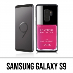 Coque Samsung Galaxy S9 - Vernis Paris Rose