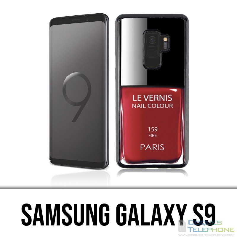 Coque Samsung Galaxy S9 - Vernis Paris Rouge