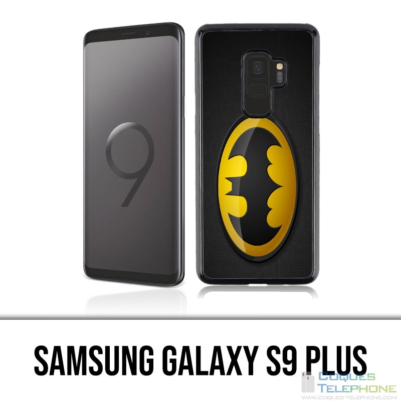 Carcasa Samsung Galaxy S9 Plus - Batman Logo Classic Amarillo Negro