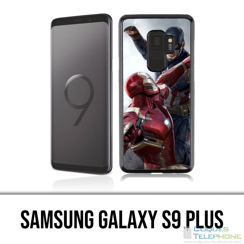 Coque Samsung Galaxy S9 PLUS - Captain America Vs Iron Man Avengers