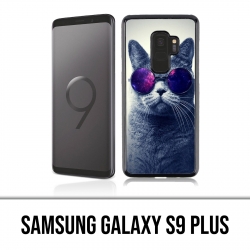 Samsung Galaxy S9 Plus Hülle - Cat Galaxy Glasses