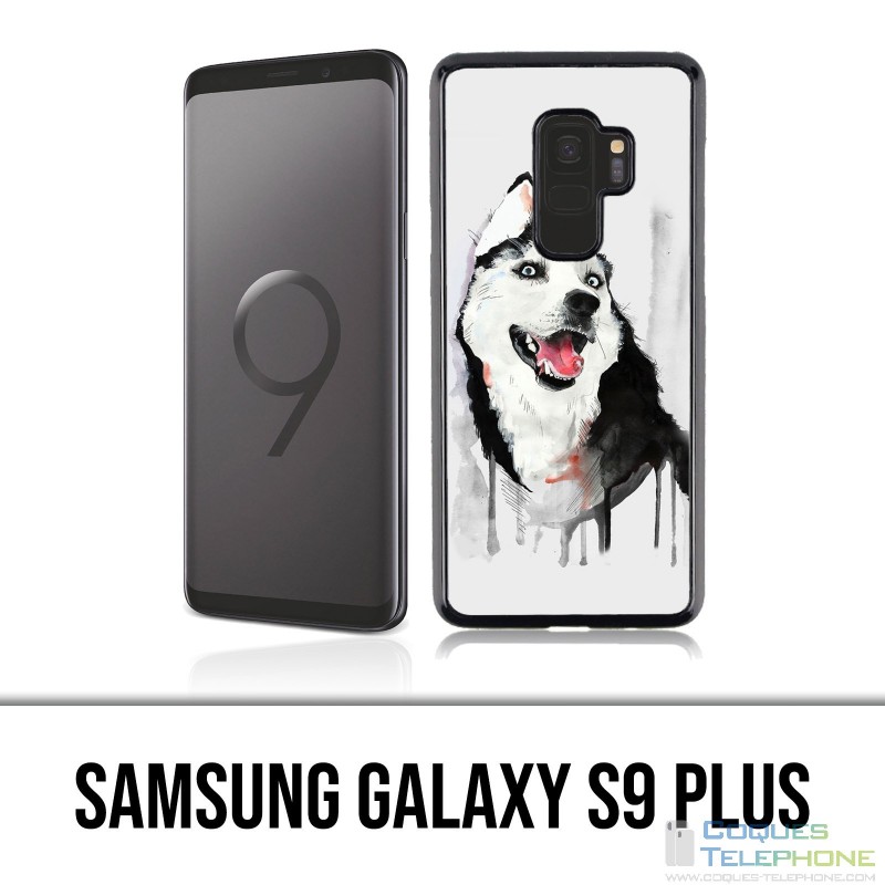 Samsung Galaxy S9 Plus Case - Husky Splash Dog