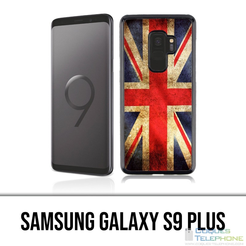 Carcasa Samsung Galaxy S9 Plus - Bandera del Reino Unido Vintage