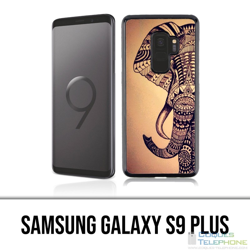 Samsung Galaxy S9 Plus Hülle - Vintage Aztec Elephant