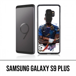 Samsung Galaxy S9 Plus Hülle - Fußball Frankreich Pogba Zeichnung