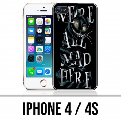 IPhone 4 / 4S Case - Were All Mad Here Alice In Wonderland
