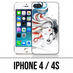 Coque iPhone 4 / 4S - Wonder Woman Art Design