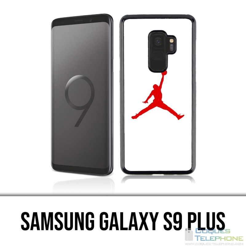 Coque Samsung Galaxy S9 PLUS - Jordan Basketball Logo Blanc
