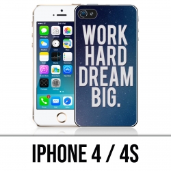Custodia per iPhone 4 / 4S - Work Hard Dream Big