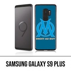 Funda Samsung Galaxy S9 Plus - Logotipo Om Marsella Fondo azul grande