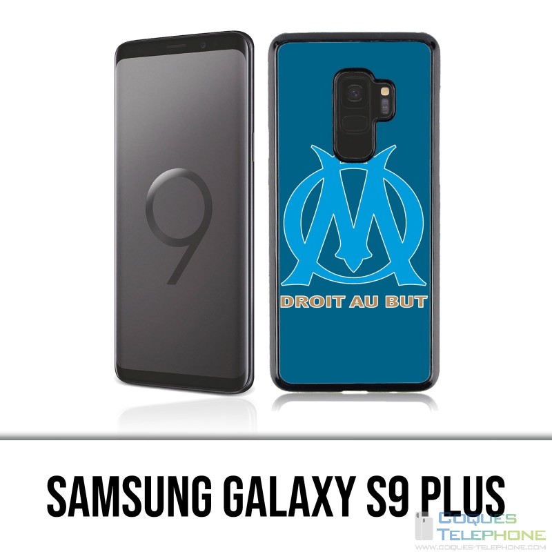 Samsung Galaxy S9 Plus Hülle - Logo Om Marseille Großer blauer Hintergrund