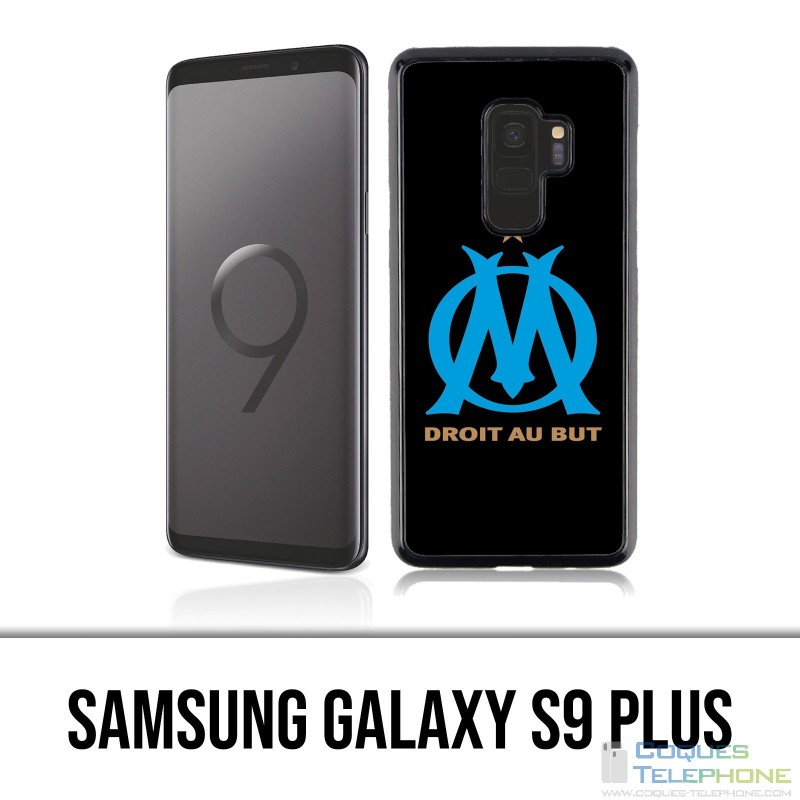 Coque Samsung Galaxy S9 PLUS - Logo Om Marseille Noir