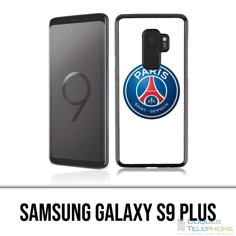 Coque Samsung Galaxy S9 PLUS - Logo Psg Fond Blanc