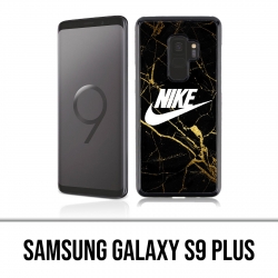 Coque Samsung Galaxy S9 PLUS - Nike Logo Gold Marbre