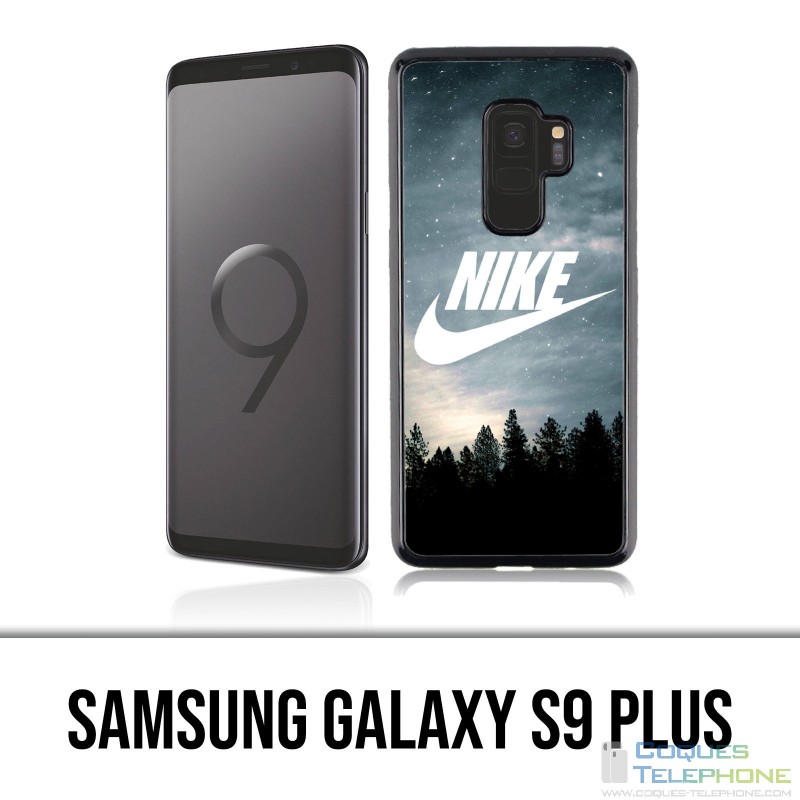 Samsung Galaxy S9 Plus Hülle - Nike Logo Wood