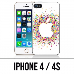 Coque iPhone 4 / 4S - Logo Apple Multicolore