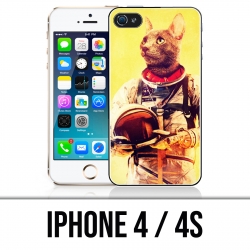 Coque iPhone 4 / 4S - Animal Astronaute Chat
