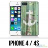 IPhone 4 / 4S Fall - hölzerner Marineanker