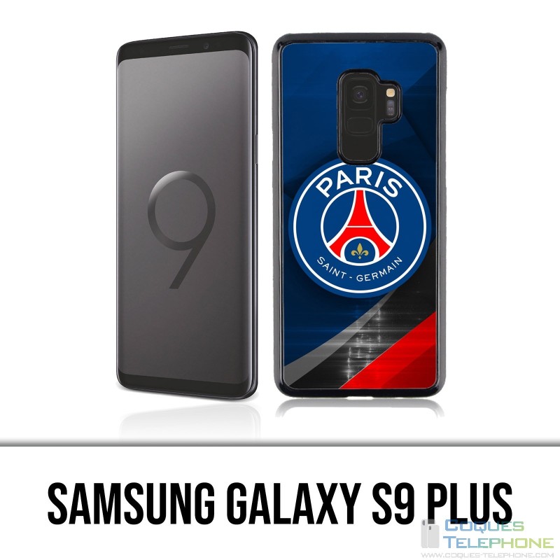 Custodia Samsung Galaxy S9 Plus - Logo PSG in metallo cromato