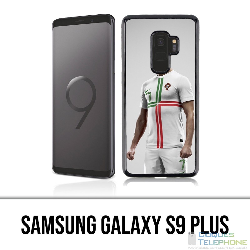 Coque Samsung Galaxy S9 PLUS - Ronaldo Football Splash