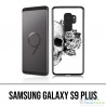 Samsung Galaxy S9 Plus Hülle - Skull Head Roses Schwarz Weiß